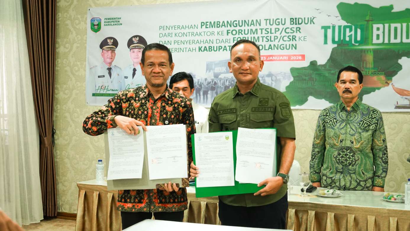 Pembangunan Tugu Biduk Sarolangun Sukses Melalui Forum CSR, Ini Nama-nama 25 Perusahaan Ikut Berpartisipasi